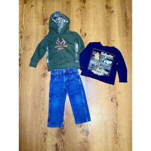Country Boy Outfit 2T – Realtree Hoodie, Southern Boy‎ LS Tee & Wrangler 13MWZ